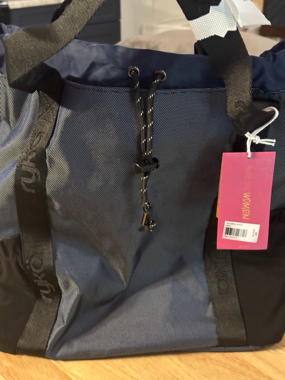 Ryka Navy Tote with Pink Logo Accent